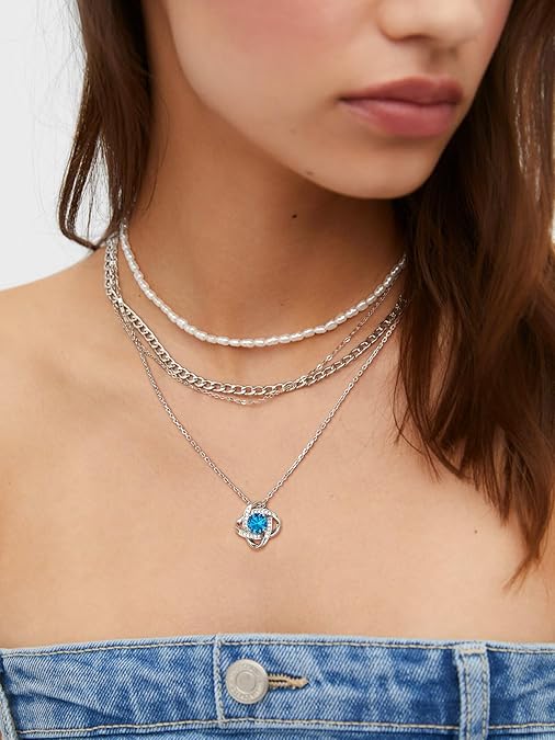 S925 Sterling Silver Love Knot Birthstone Jewelry, Love Knot Necklace， Anniversary Birthday Gifts for Women Wife Girlfriend Mom Daughter