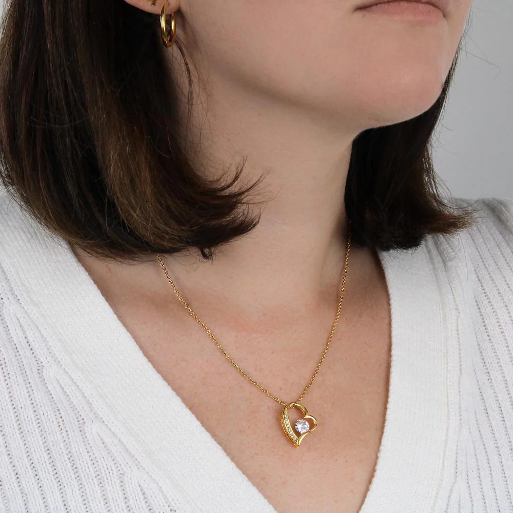 To My Daughter - Love Heart Necklace, from Mom