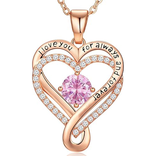 S925 Sterling Silver Engraved Heart Necklace for Lover with Wooden Gift Box & Message Card