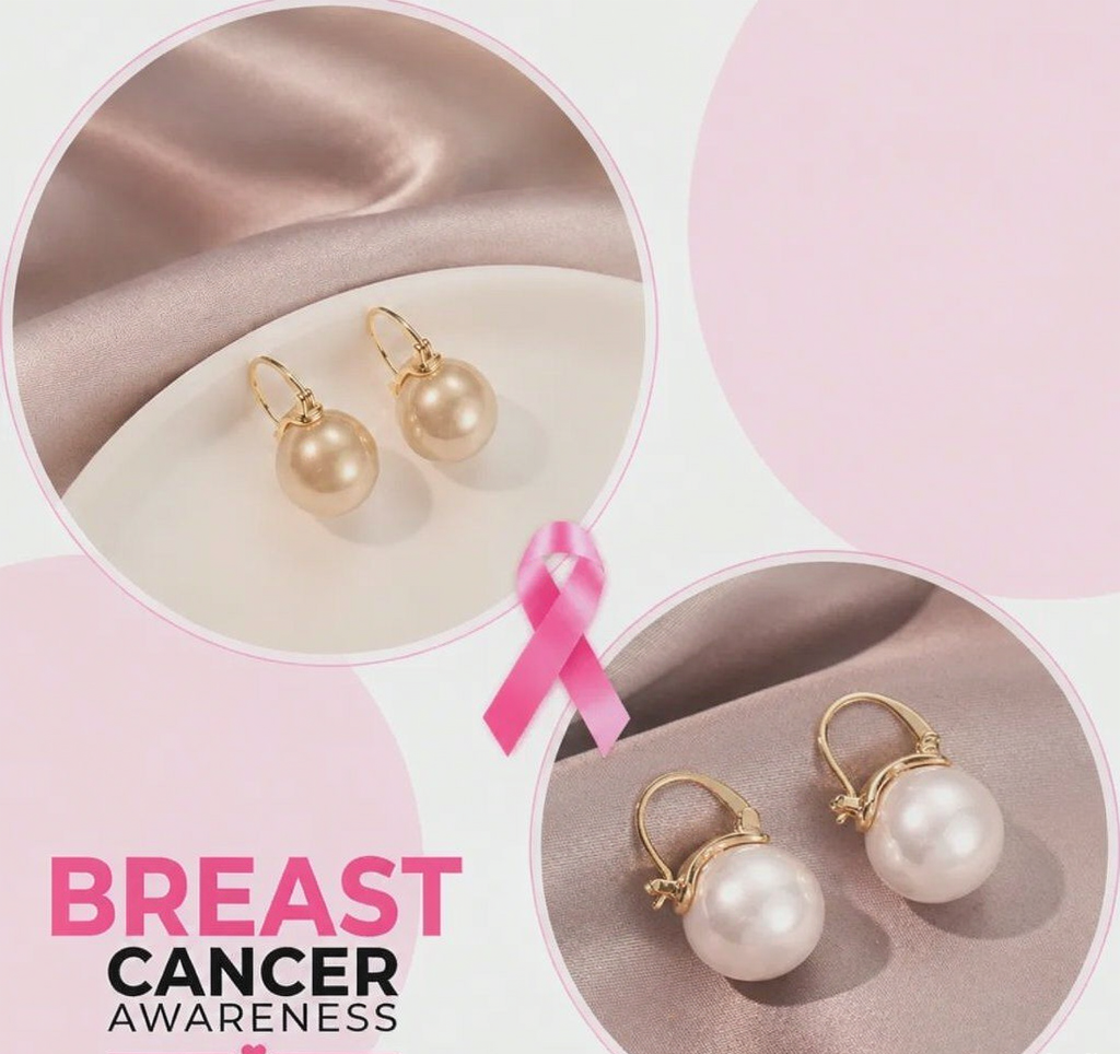 Support Breast Cancer Awareness | Blooming Pearl Basket Earrings | Buy 1 Pair Get 1 Pair FREE Today