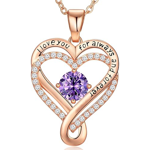 S925 Sterling Silver Engraved Heart Necklace for Lover with Wooden Gift Box & Message Card