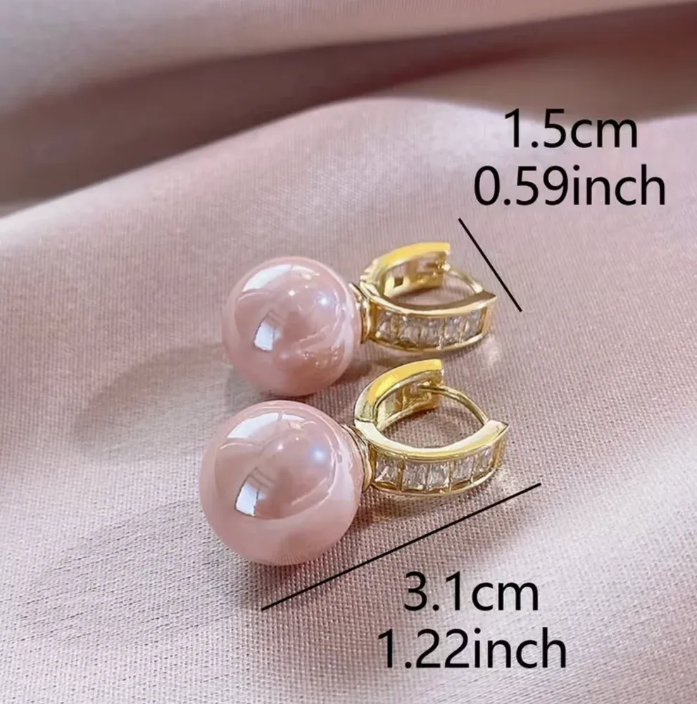 Support Breast Cancer Awareness | Blush Pearl Earrings | Buy 1 Pair Get 1 Pair FREE Today