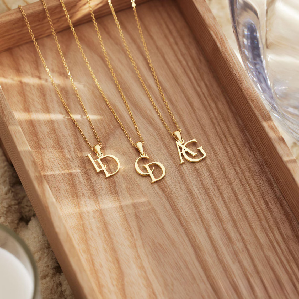 Custom Initial Necklace, Two Letter Necklace