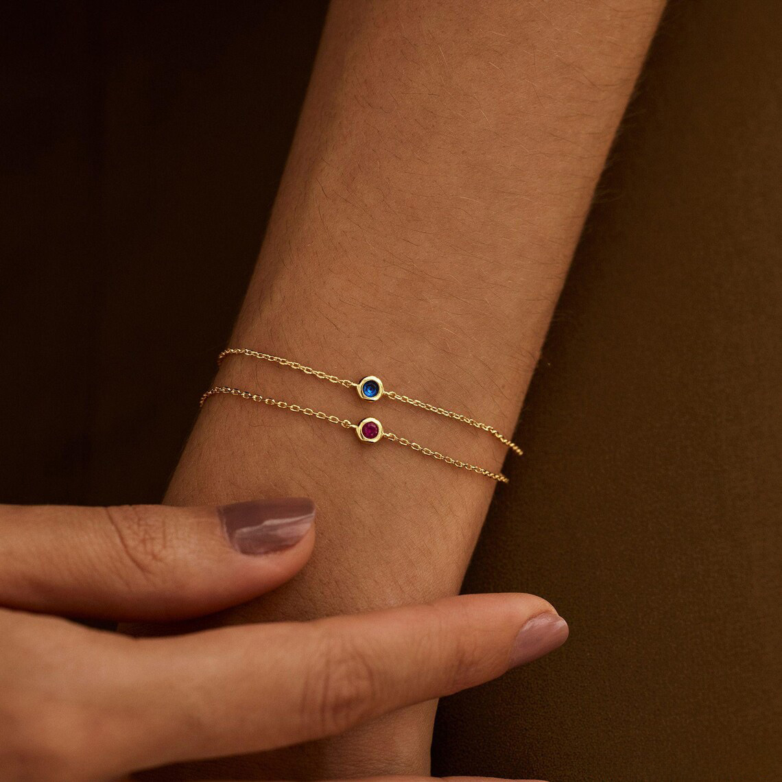 Dainty Birthstone Bracelet