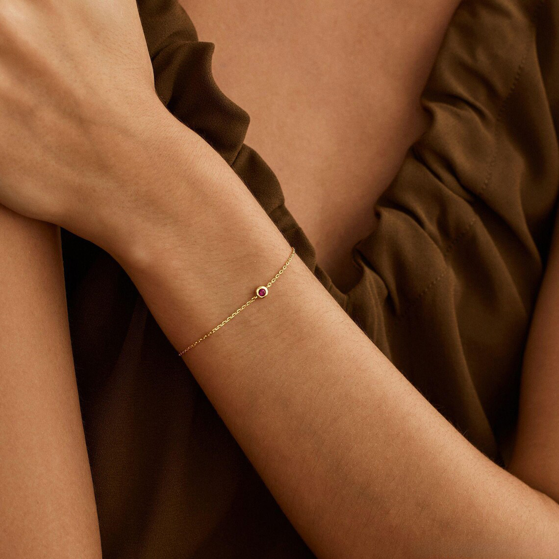 Dainty Birthstone Bracelet