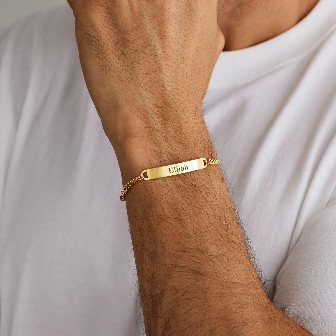 Personalised Bar Name Bracelet for Men