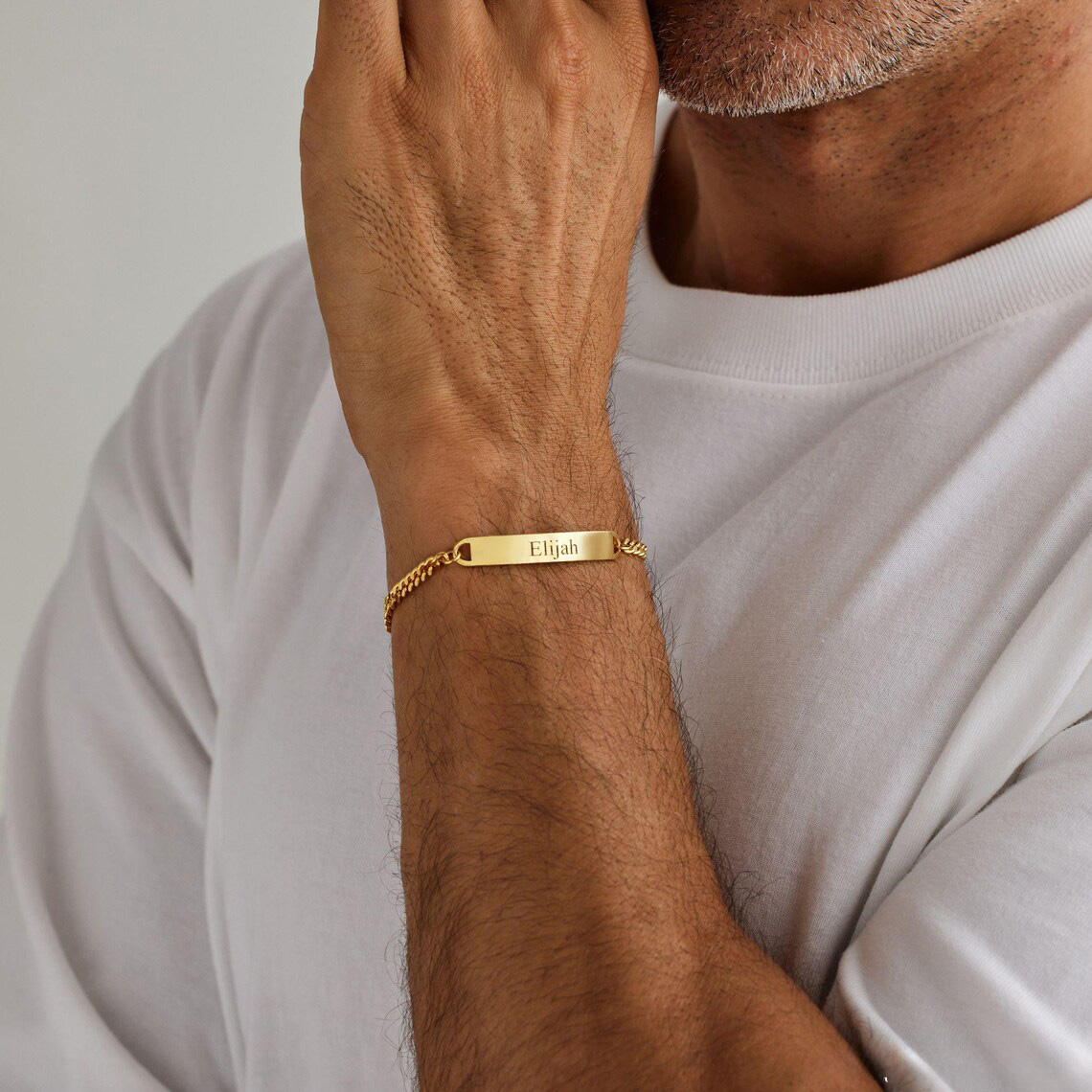 Personalised Bar Name Bracelet for Men