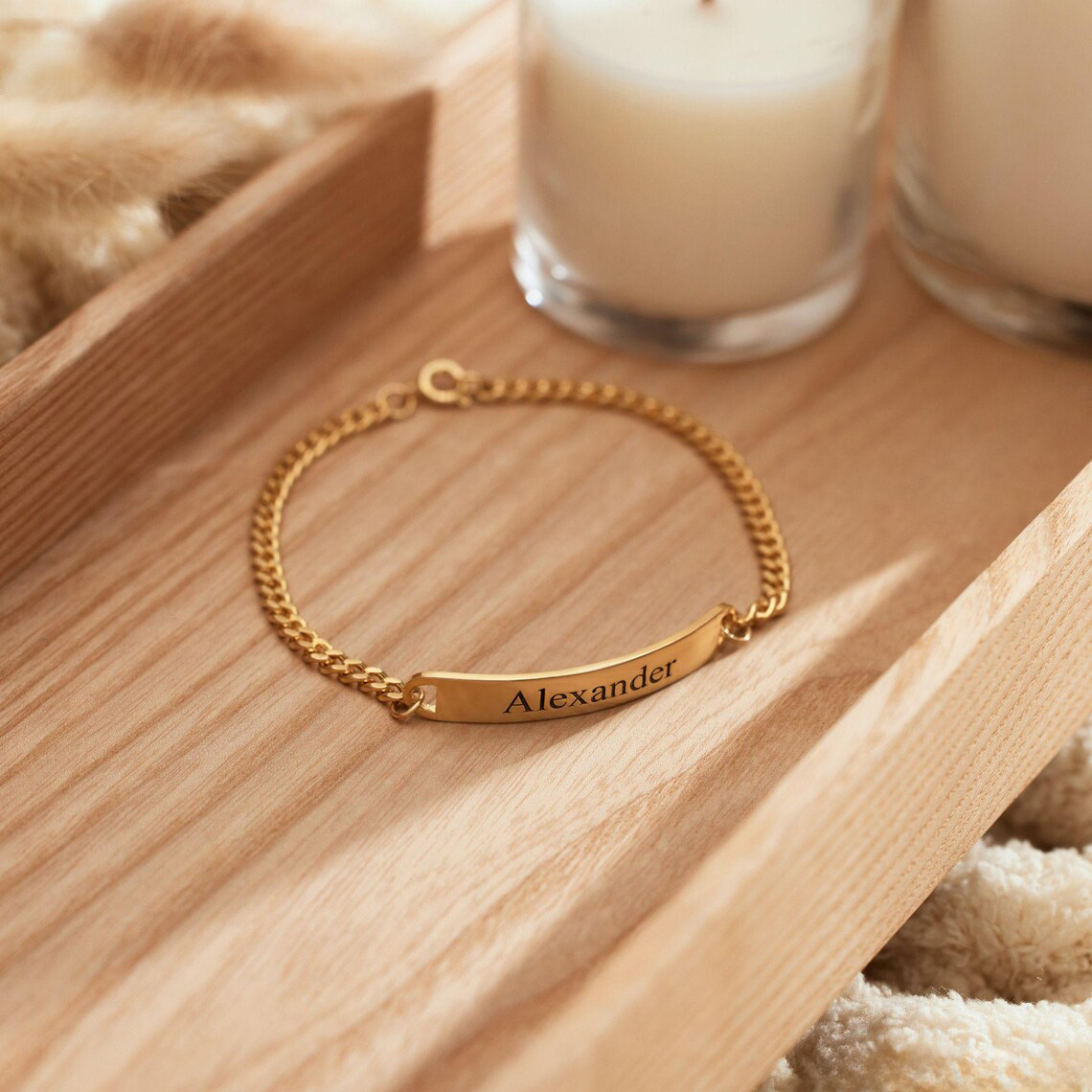 Personalised Bar Name Bracelet for Men