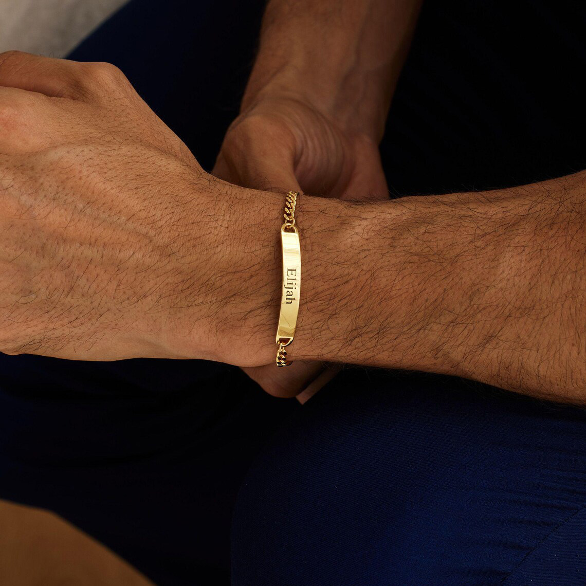 Personalised Bar Name Bracelet for Men