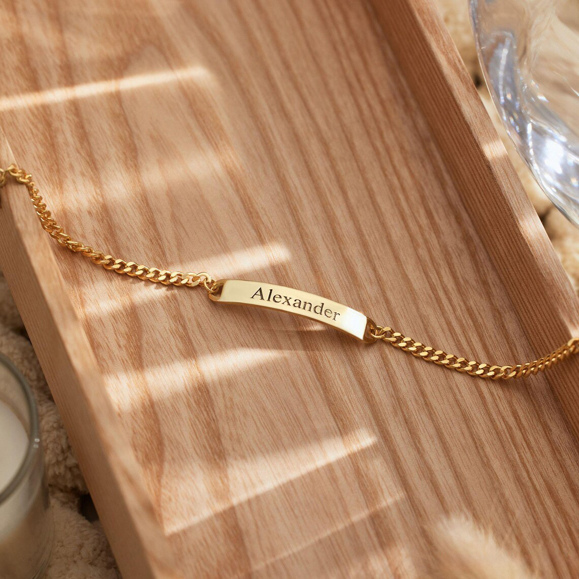 Personalised Bar Name Bracelet for Men