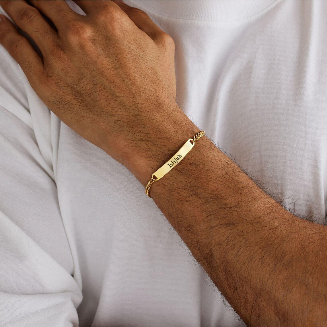 Personalised Bar Name Bracelet for Men