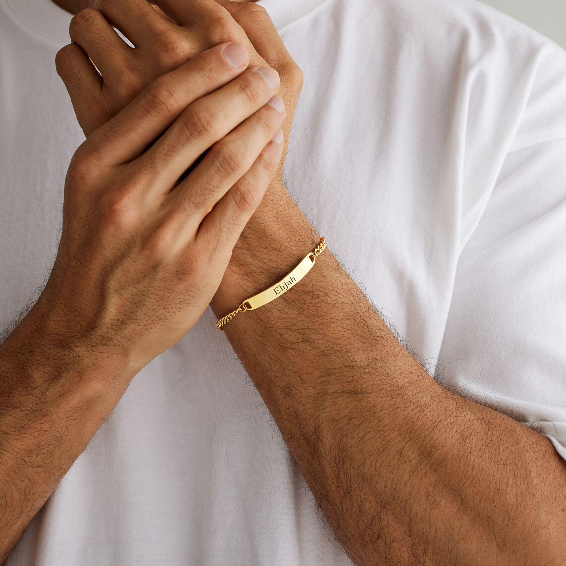 Personalised Bar Name Bracelet for Men