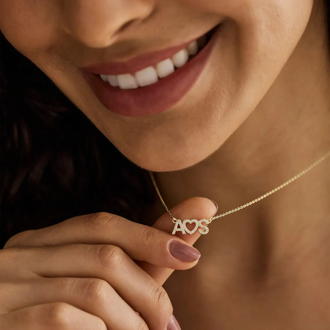 Custom Initial  Diamond Necklace