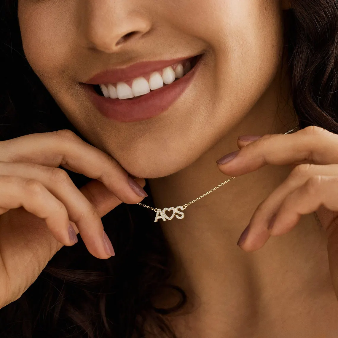 Custom Initial  Diamond Necklace