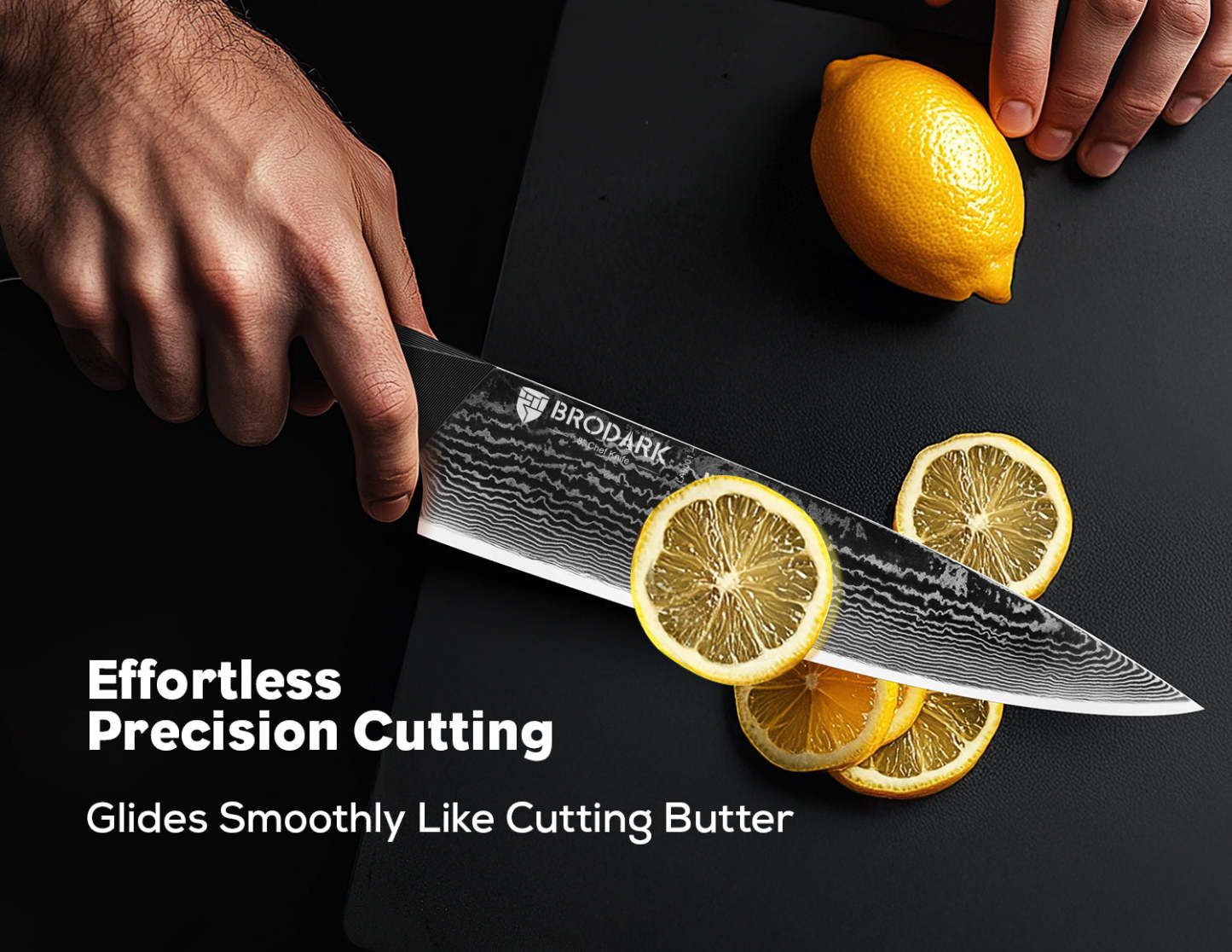 Damascus Chef Knife Set 3PCS - Dark Horse Series - Brodark