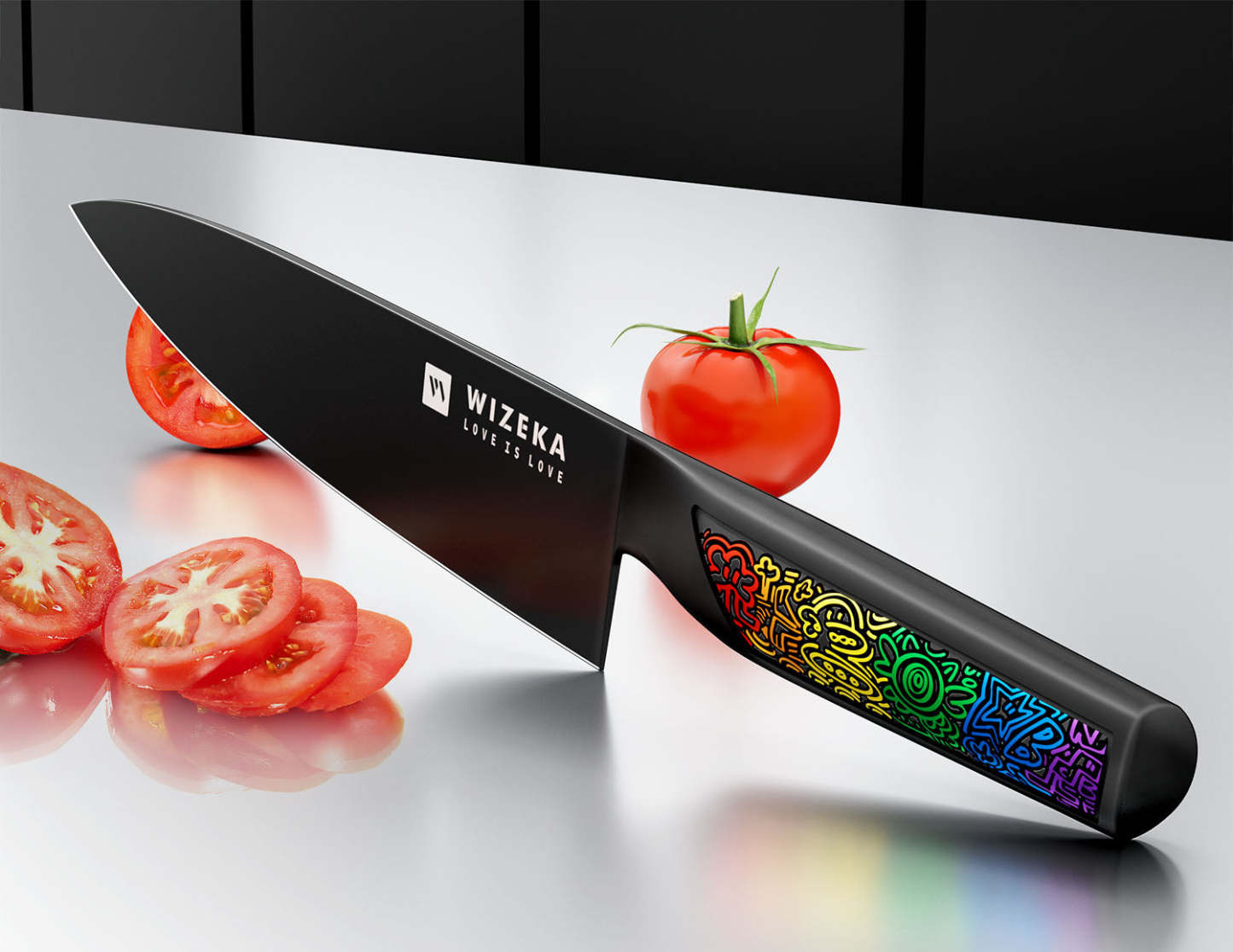 8 Inch Chef Knife - Rainbow - wizeka