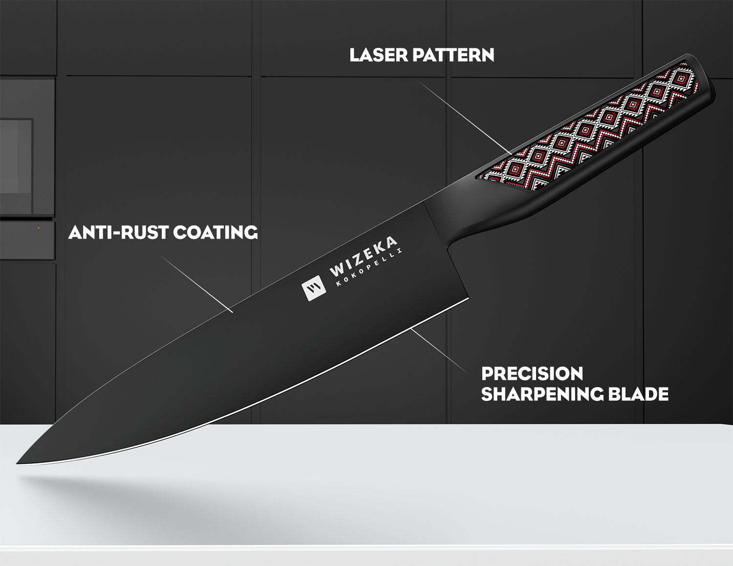 8 Inch Chef Knife - Kokopelli - wizeka