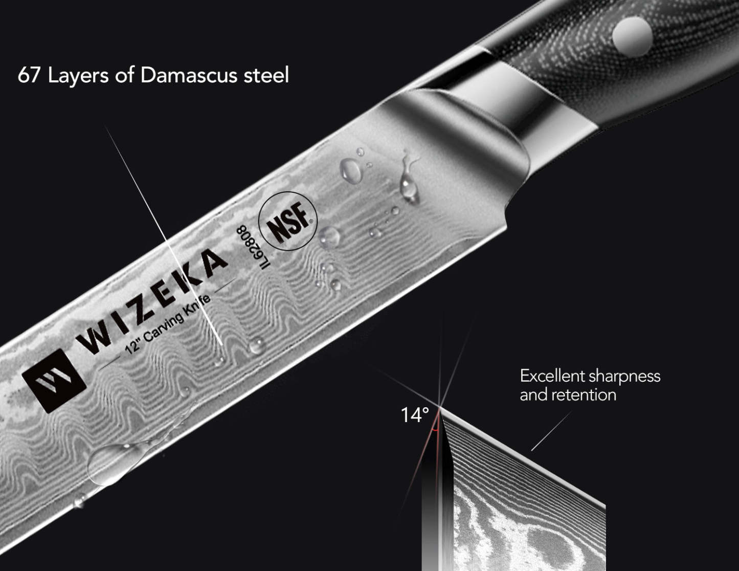 Damascus Brisket Knife - wizeka