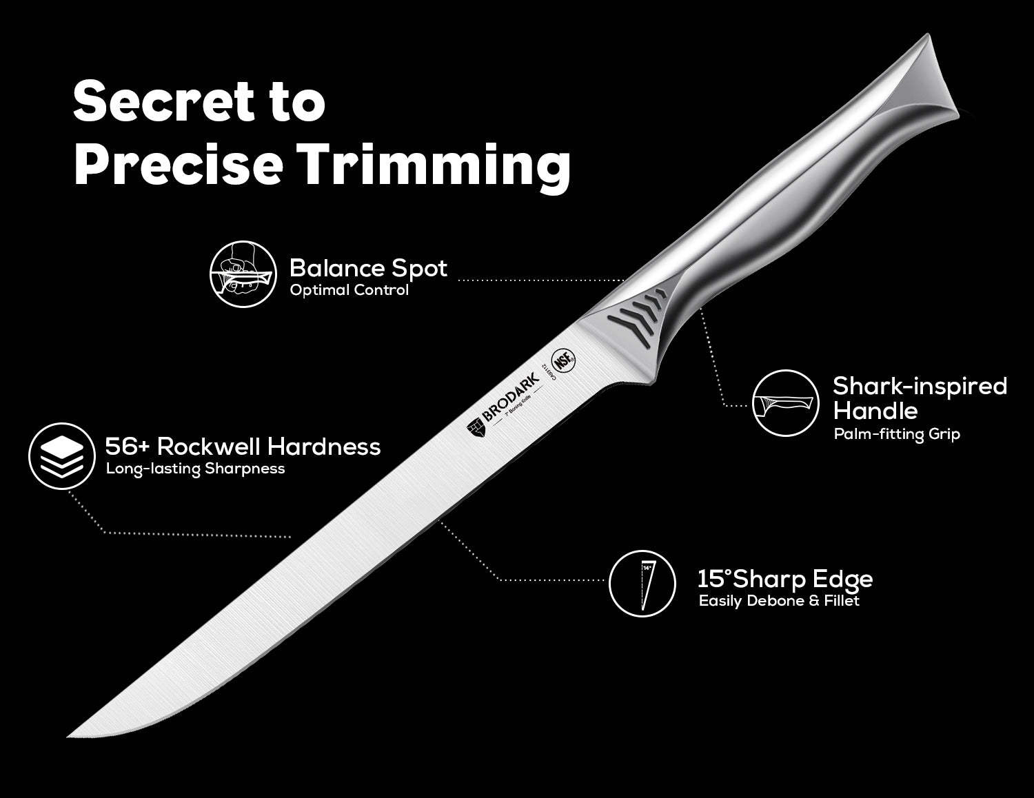 Boning Knife - Shark Series - Brodark