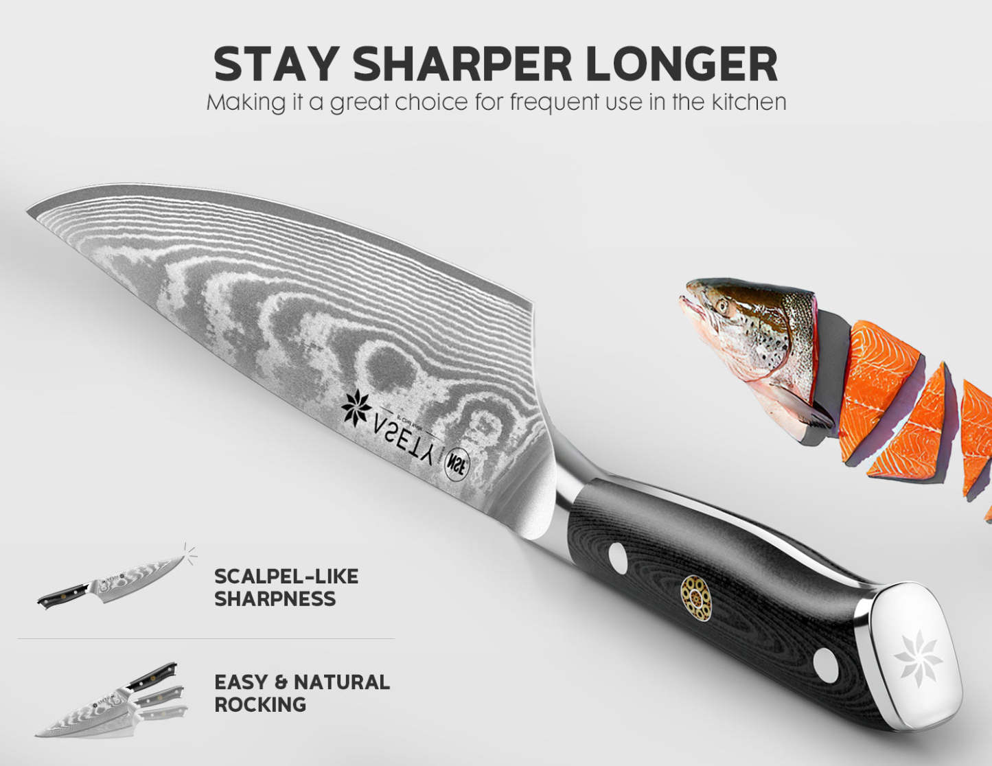Damascus Chef Knife - VG10 Core - asetyhome