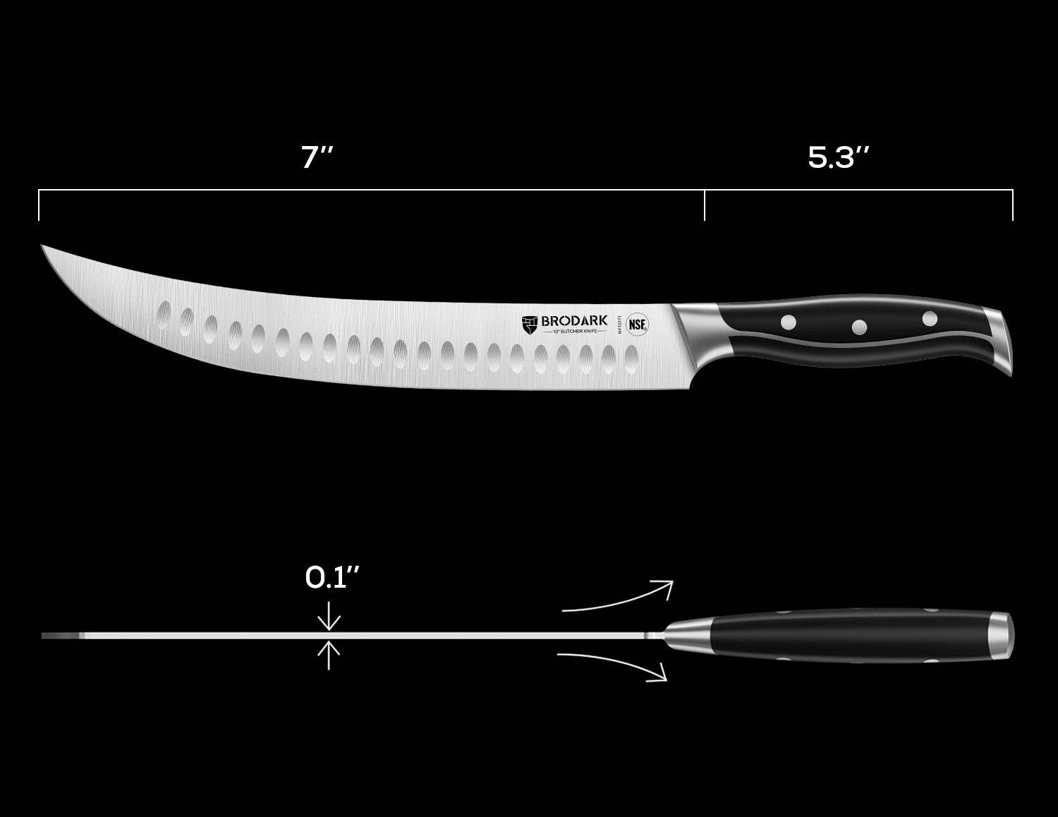 Butcher Knife - Steel-King Series - Brodark