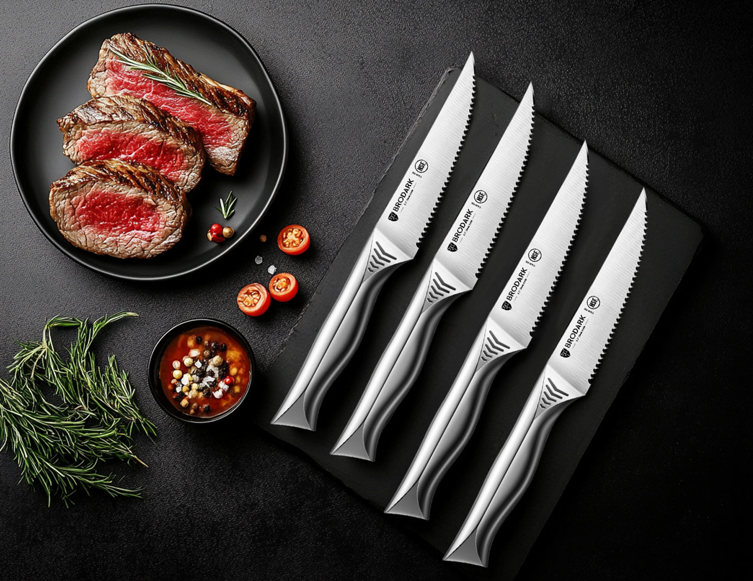 Steak Knives Set of 4 - Shark Series - Brodark