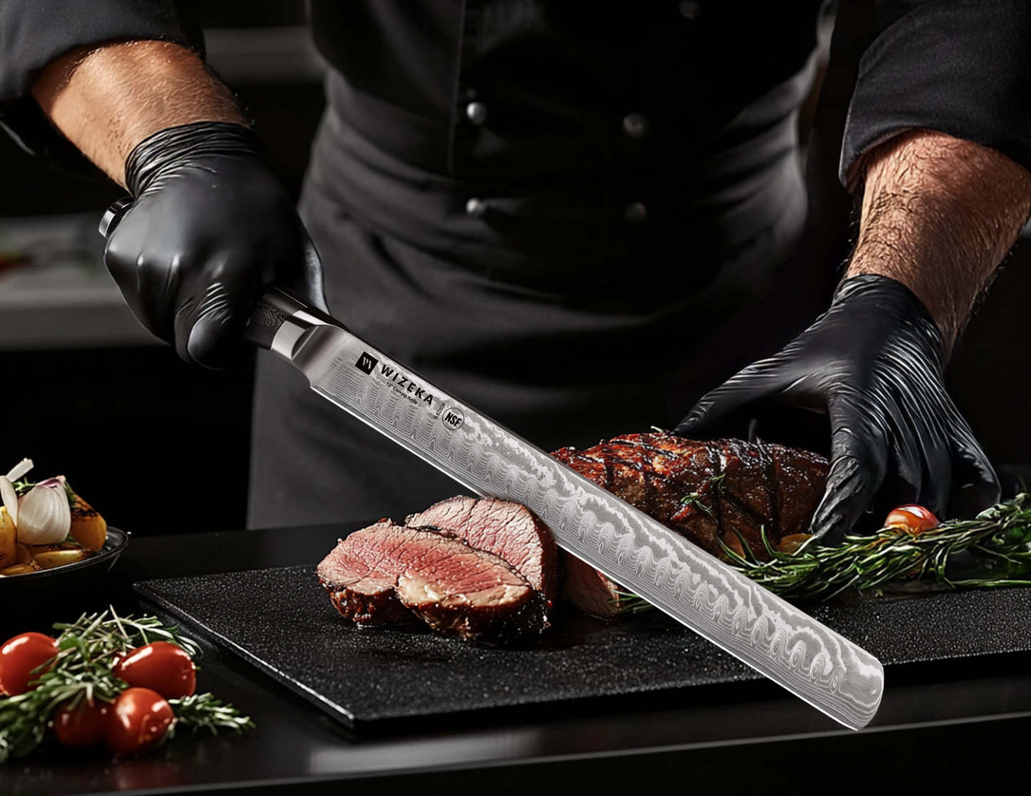 Damascus Brisket Knife - wizeka