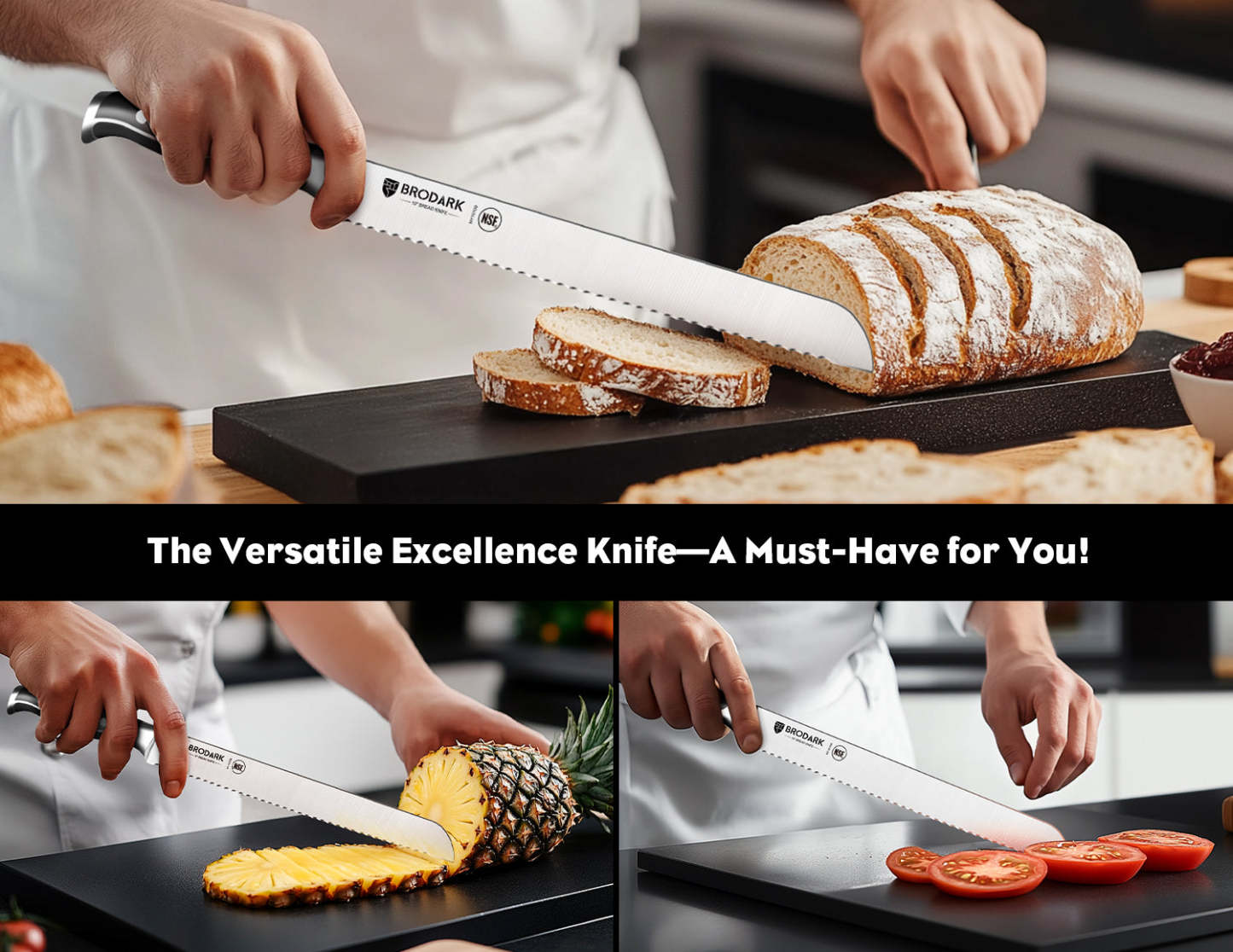 Bread Knife - Steel-King Series - Brodark