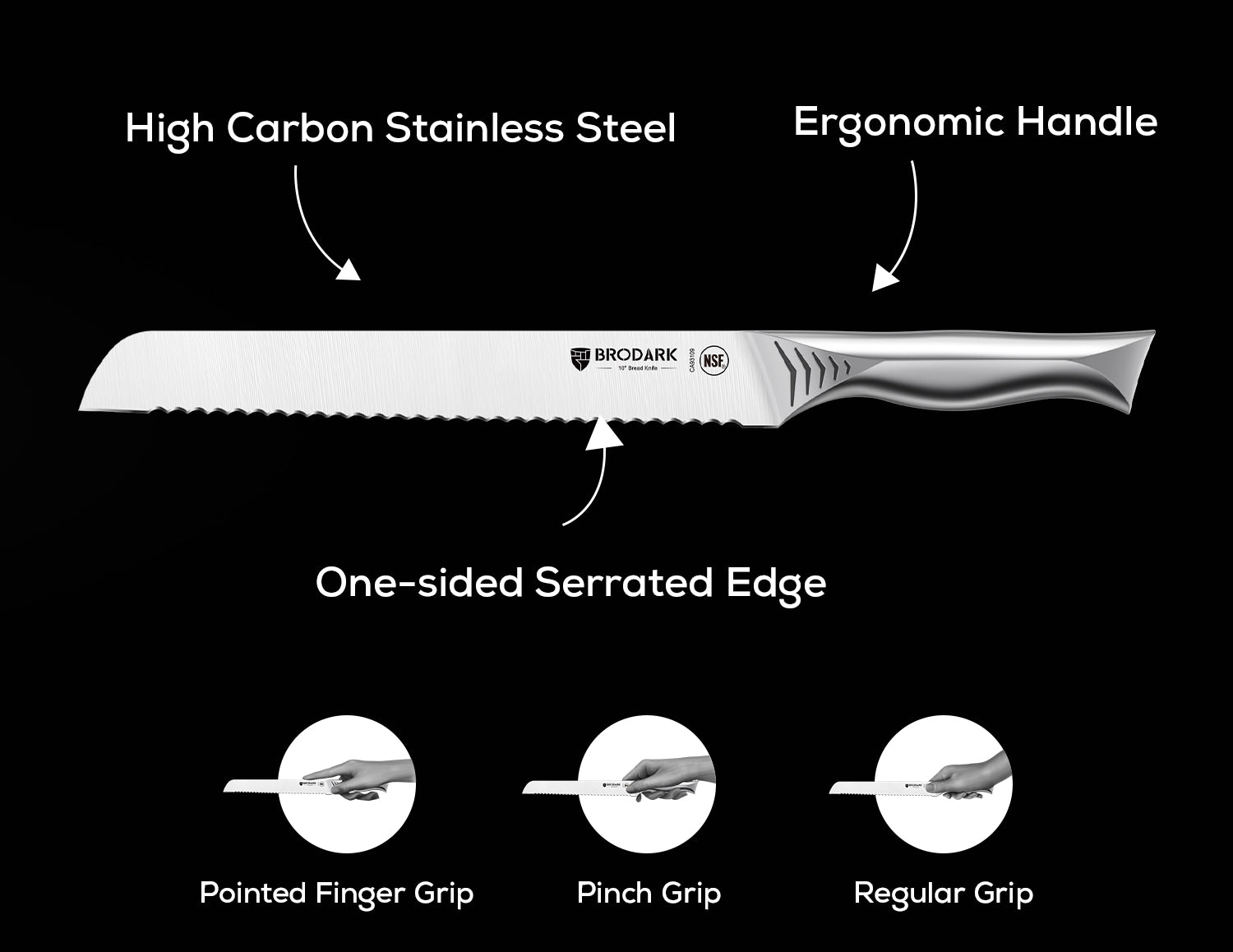 Bread Knife - Shark Series - Brodark
