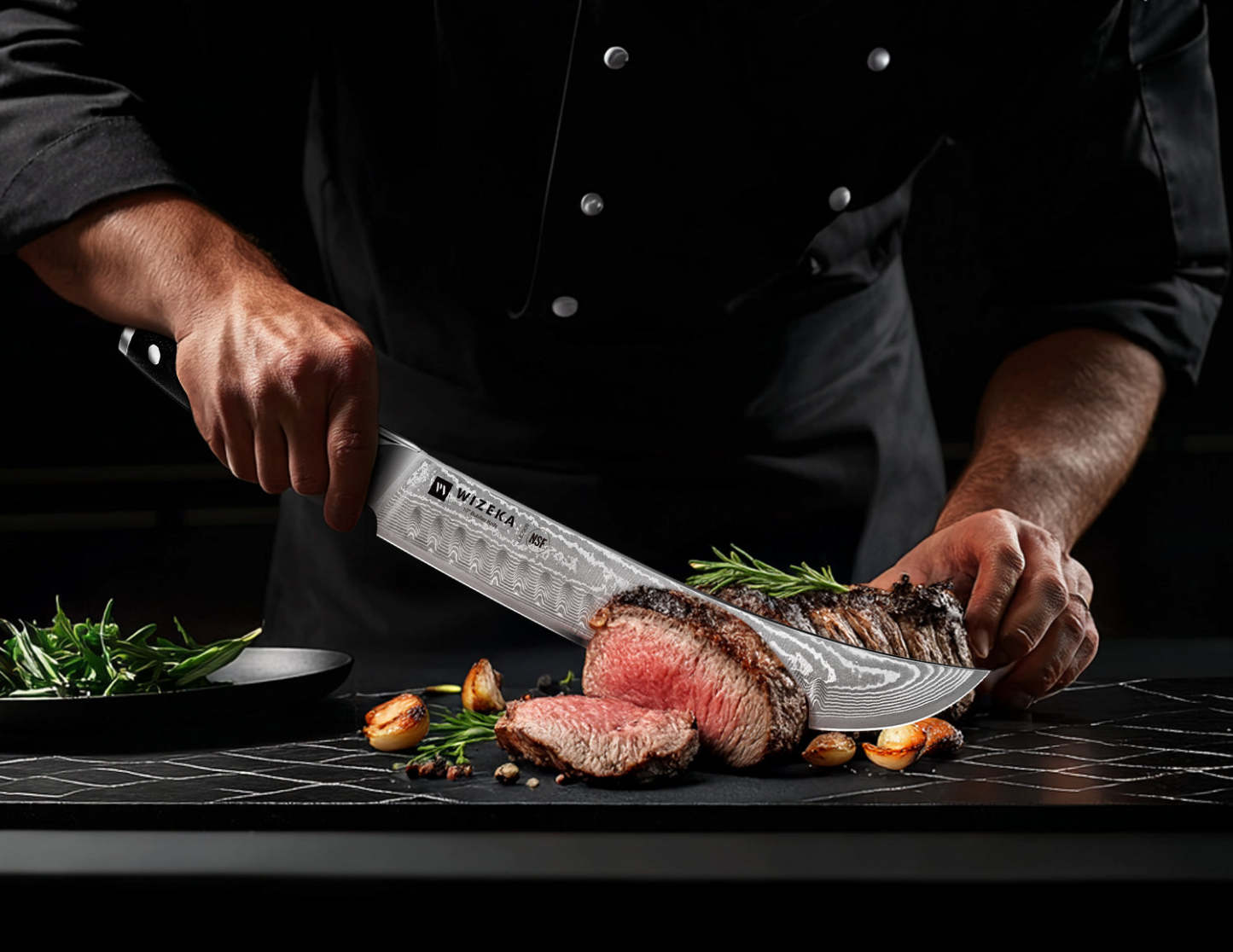 Damascus Carving Knife - wizeka