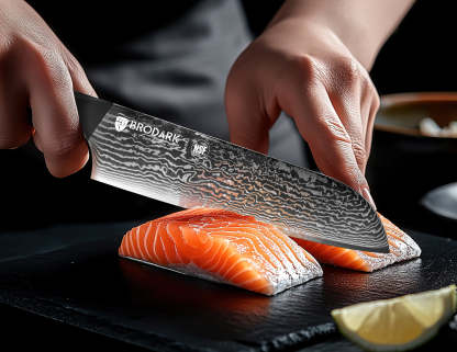 Damascus Chef Knife Set 3PCS - Dark Horse Series - Brodark