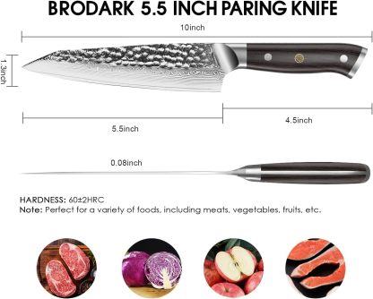 Damascus Paring Knife - Brodark