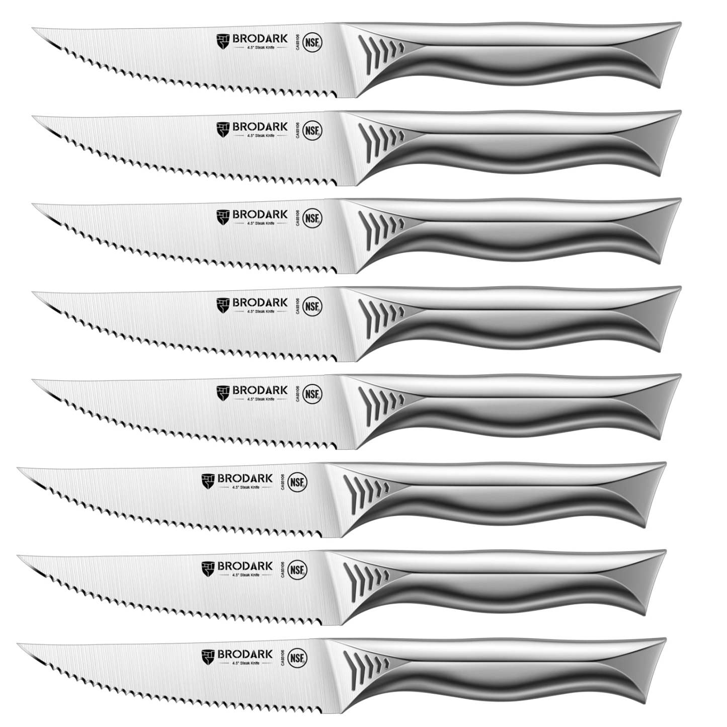Steak Knives Set of 8 - Shark Series - Brodark
