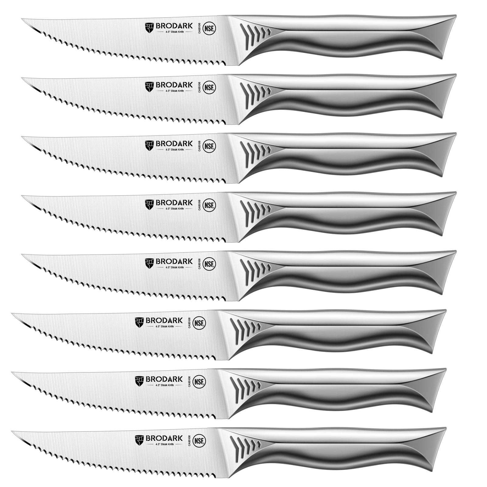 Steak Knives Set of 8 - Shark Series - Brodark