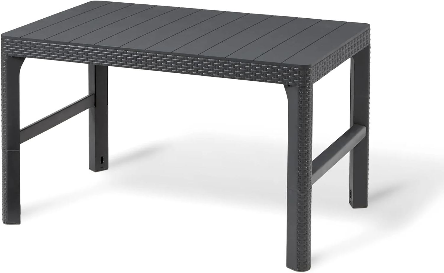 CASA MÃSURARULUI FURNITURE COMPANY Gartentisch Lyon, graphit, höhenverstellbar, vom Lounge- zum Esstisch, Kunststoff, 116 x 71,5 x 66,5 cm, wetterfest Grijs