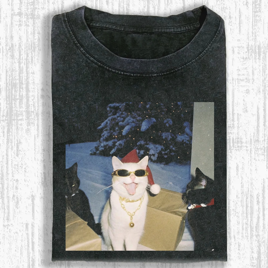 Wacky Cat Washed T-shirt
