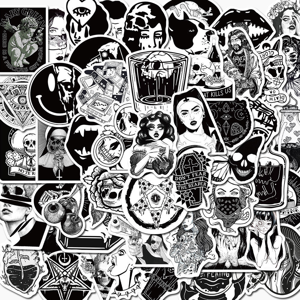 Gothic Diablo Style stickers 50pcs