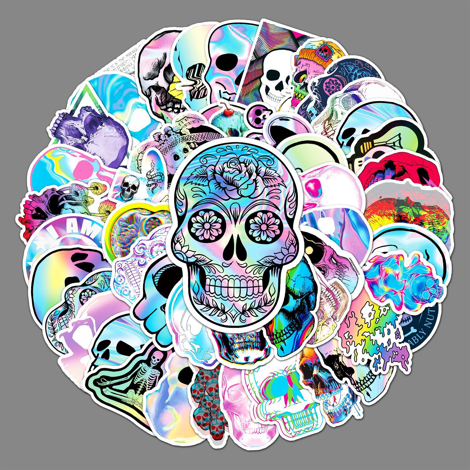 Skull Doodle Stickers 50pcs