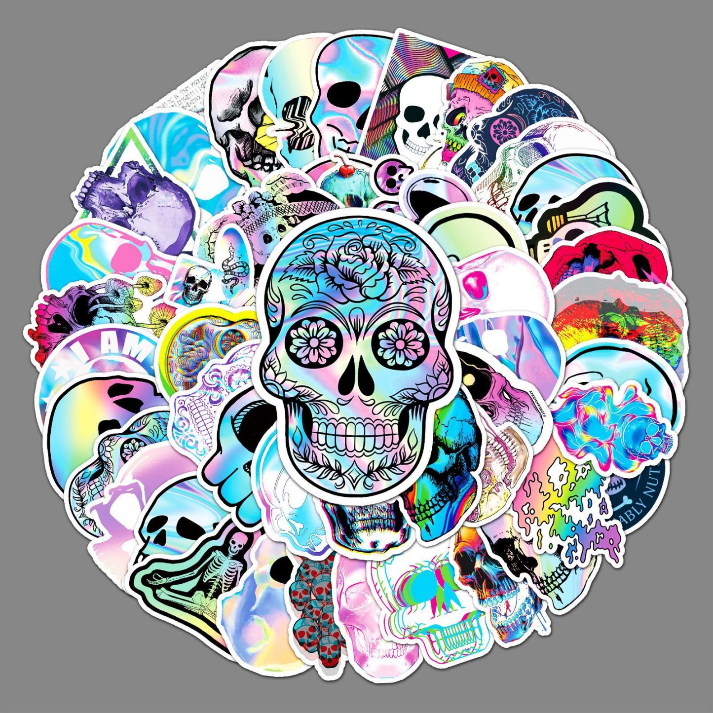 Skull Doodle Stickers 50pcs
