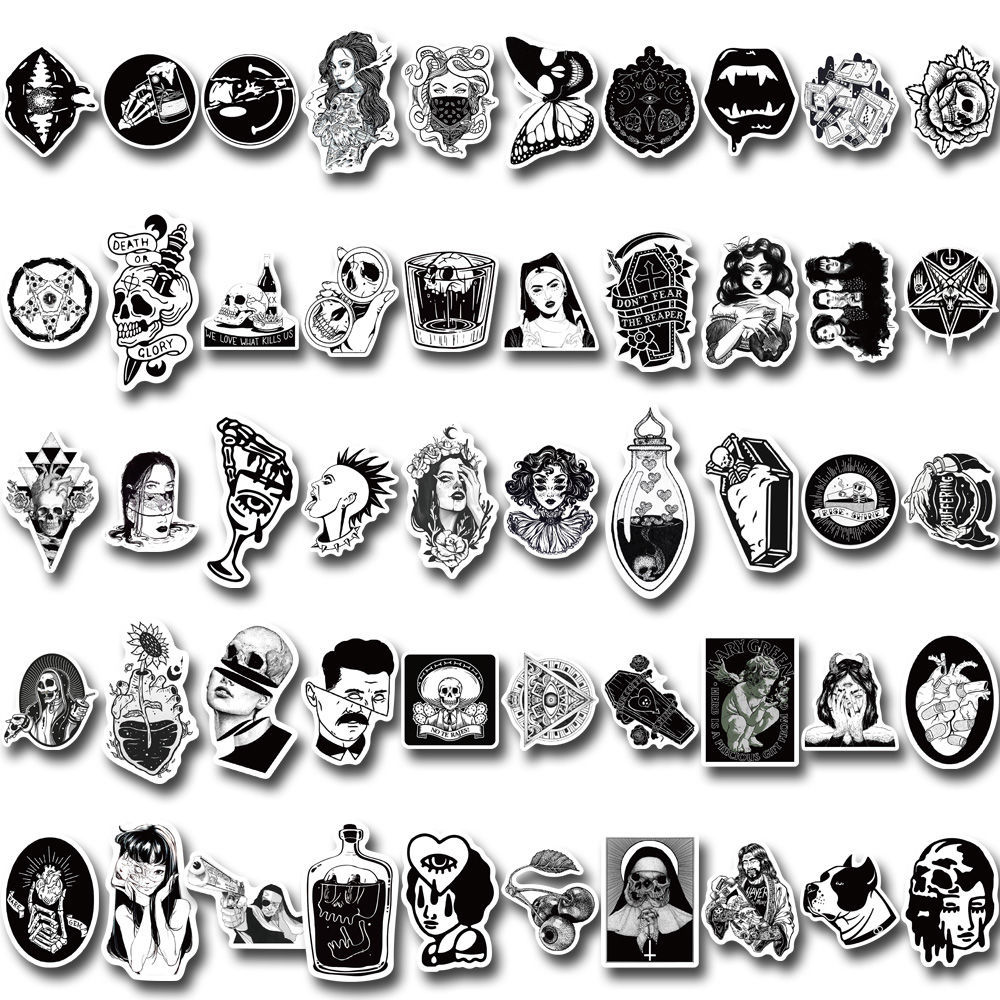 Gothic Diablo Style stickers 50pcs