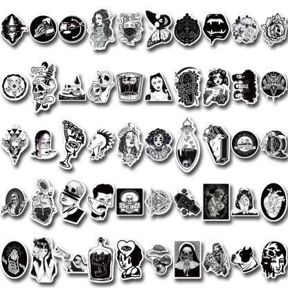 Gothic Diablo Style stickers 50pcs