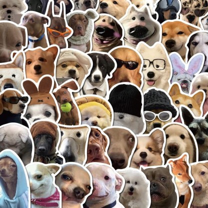 Funny dog meme stickers 50pcs