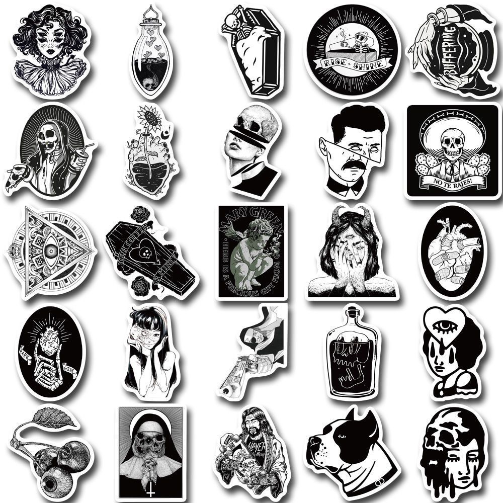 Gothic Diablo Style stickers 50pcs