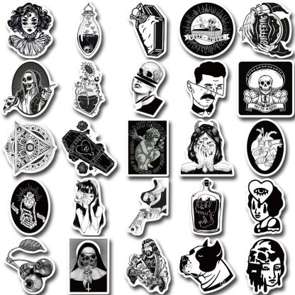 Gothic Diablo Style stickers 50pcs