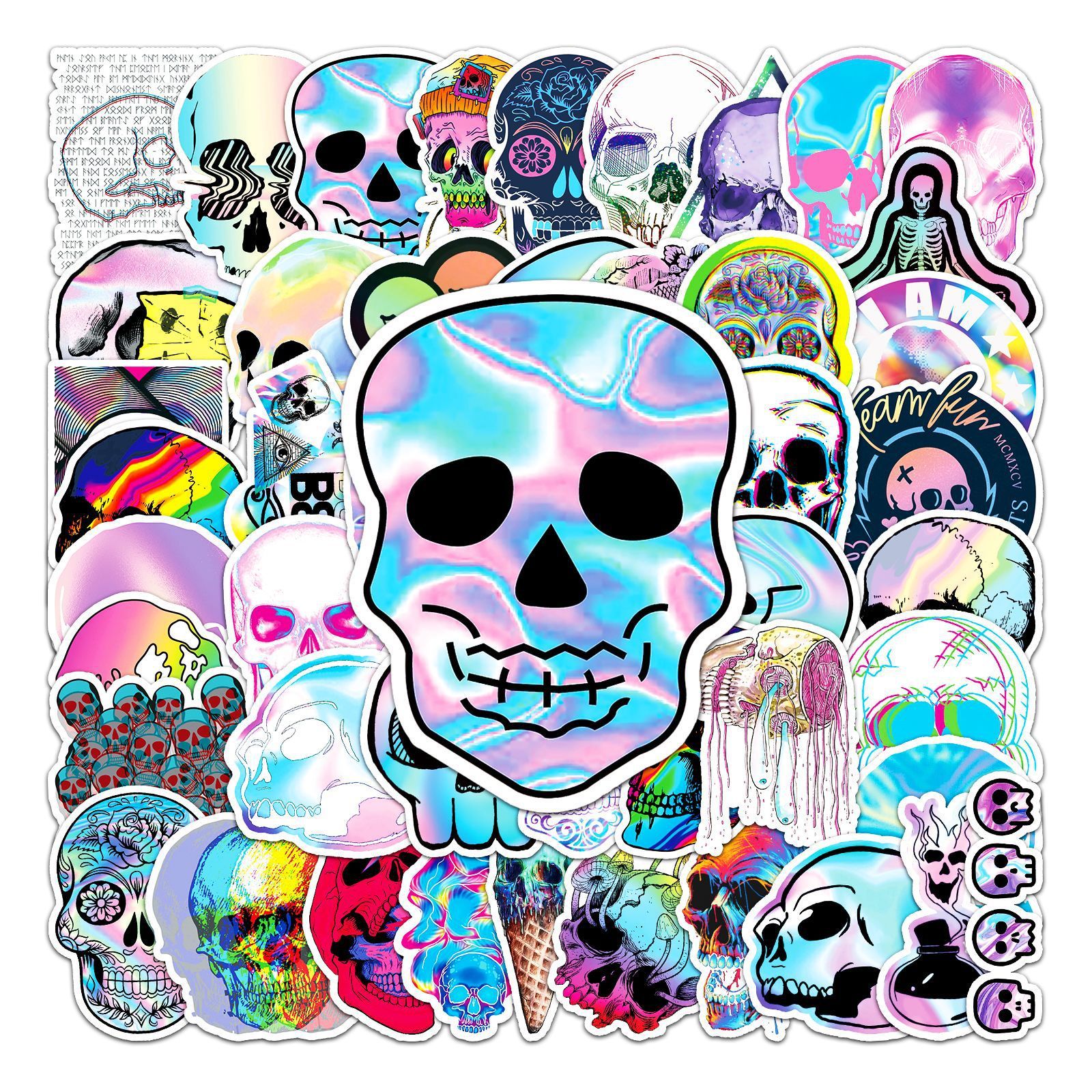Skull Doodle Stickers 50pcs