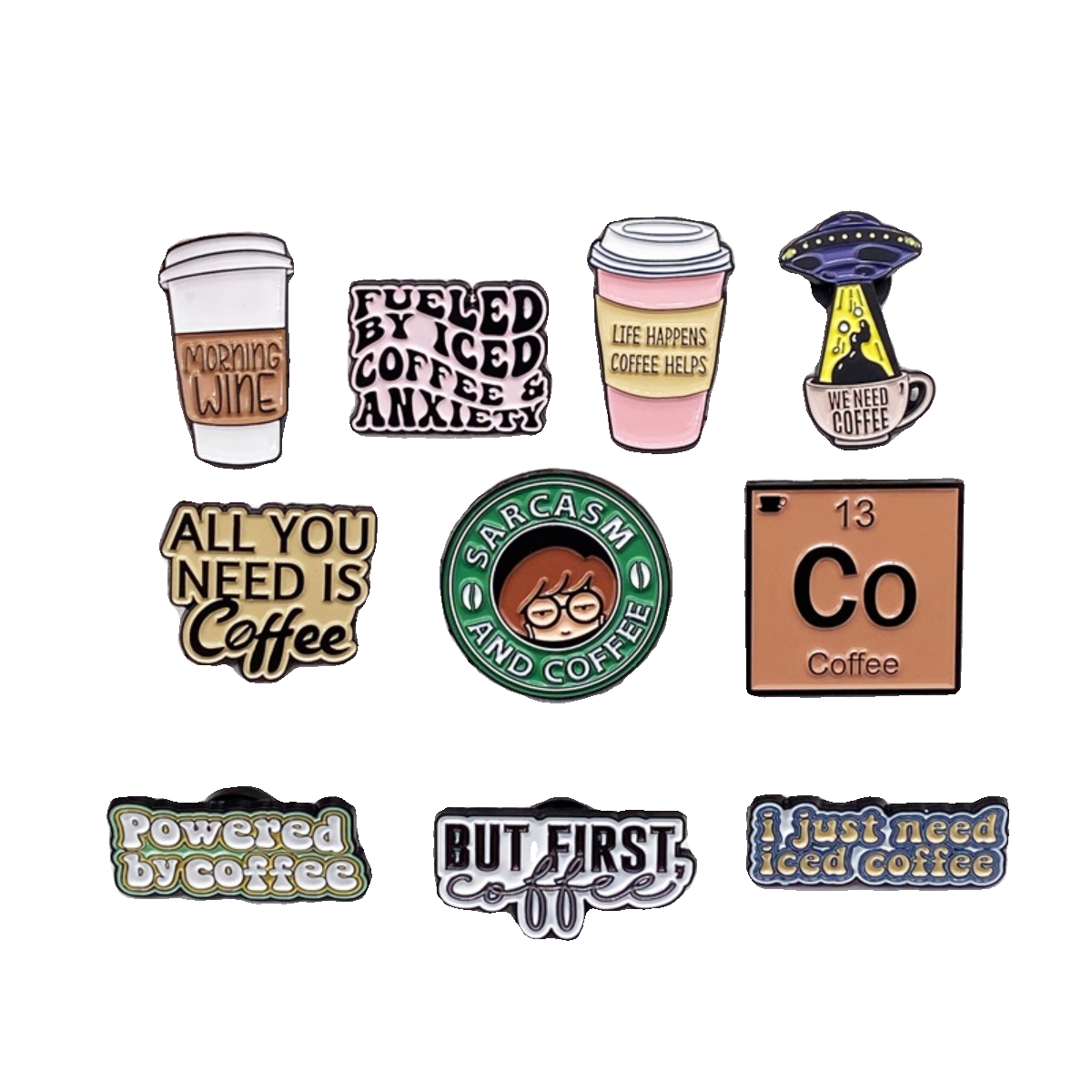 Funny Coffee Brooch点击并应用