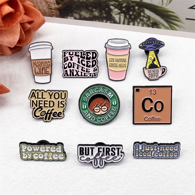 Funny Coffee Brooch点击并应用