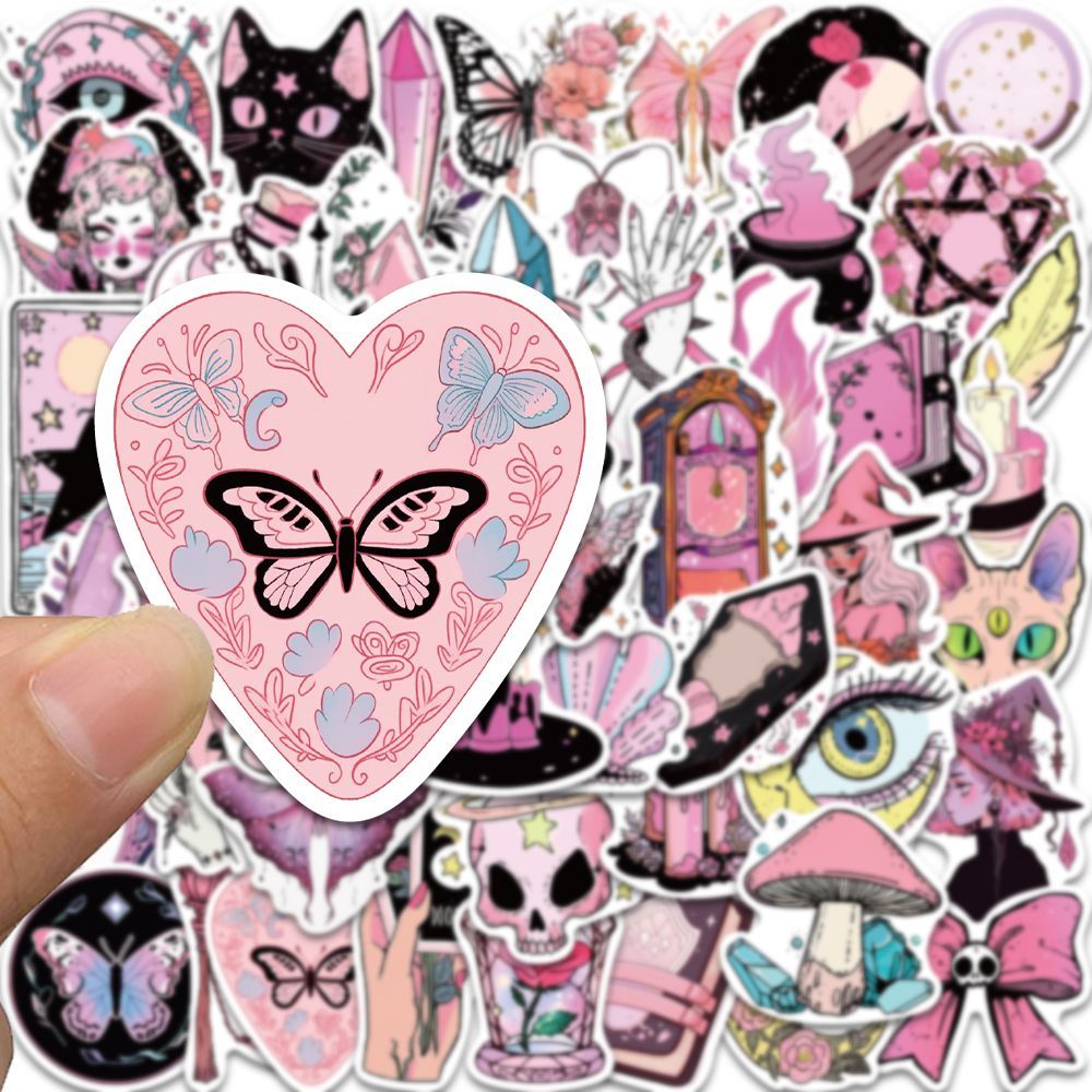The Pink Witch stickers 50pcs