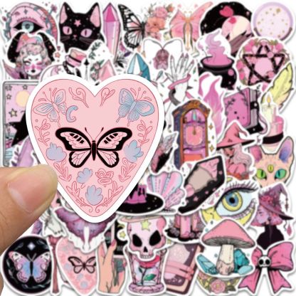 The Pink Witch stickers 50pcs