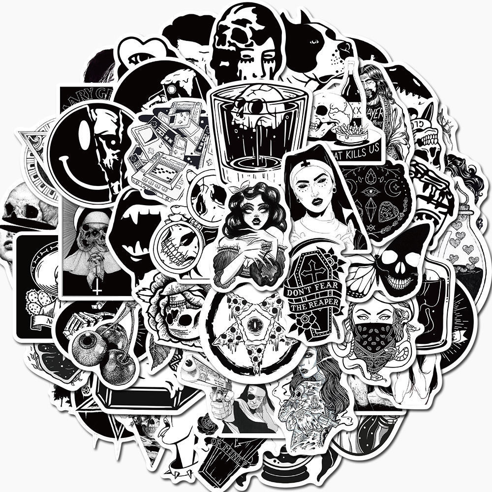 Gothic Diablo Style stickers 50pcs